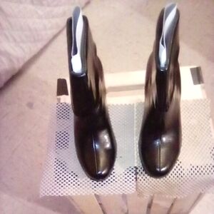 Connie Black Fold-over _ Stack heels Boots